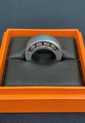 HERMES - Bague jonc modèle Clarté en argent 925 millièmes signée