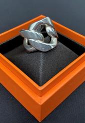 HERMES - Bague en argent 925 millièmes modèle Capture signée