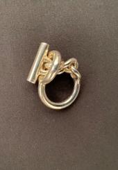 HERMES - Bague en argent 925 millièmes modèle Croisette - signée