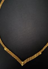 Collier en or à maille souple et semi-rigide en or jaune 22 k (916 millièmes)