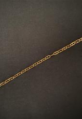 Gourmette en or jaune 18k à maille marine - Poids : 4.6 g
