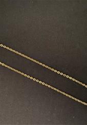 Chaînette en or jaune 18k maille forçat ovale - Poids : 3.4 g